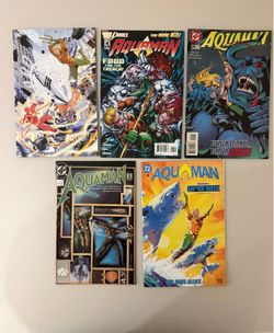 Aquaman comic book 5 issue lot