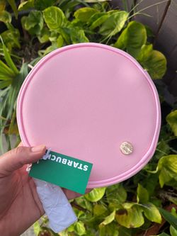 Starbucks Pink belt bag🍓 with strawberry charm