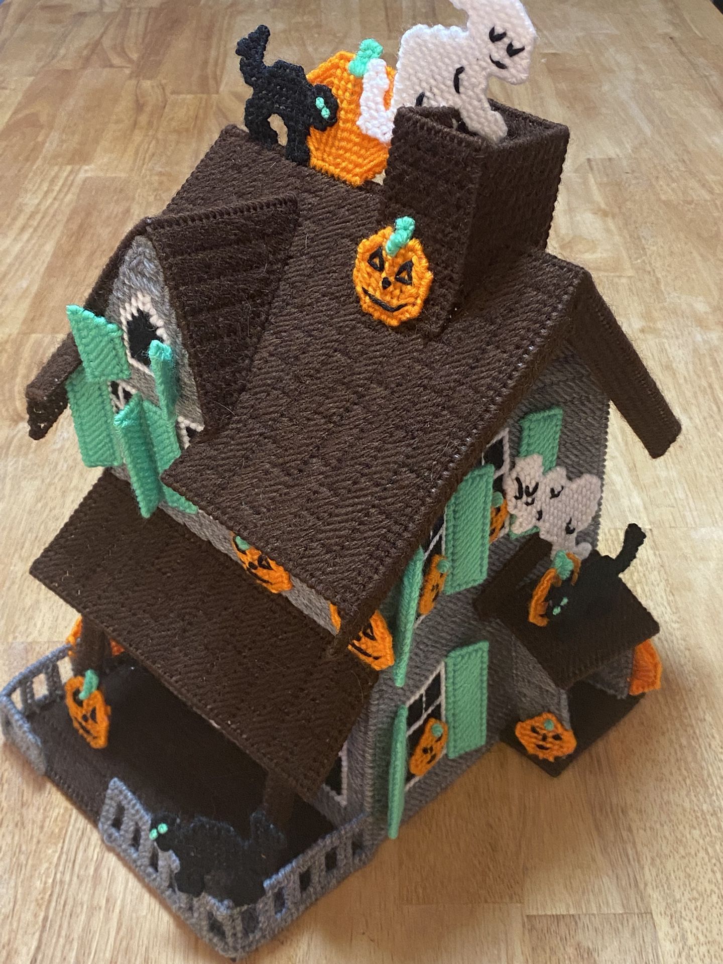 Handmade Haunted House Centerpiece & Candy Dish