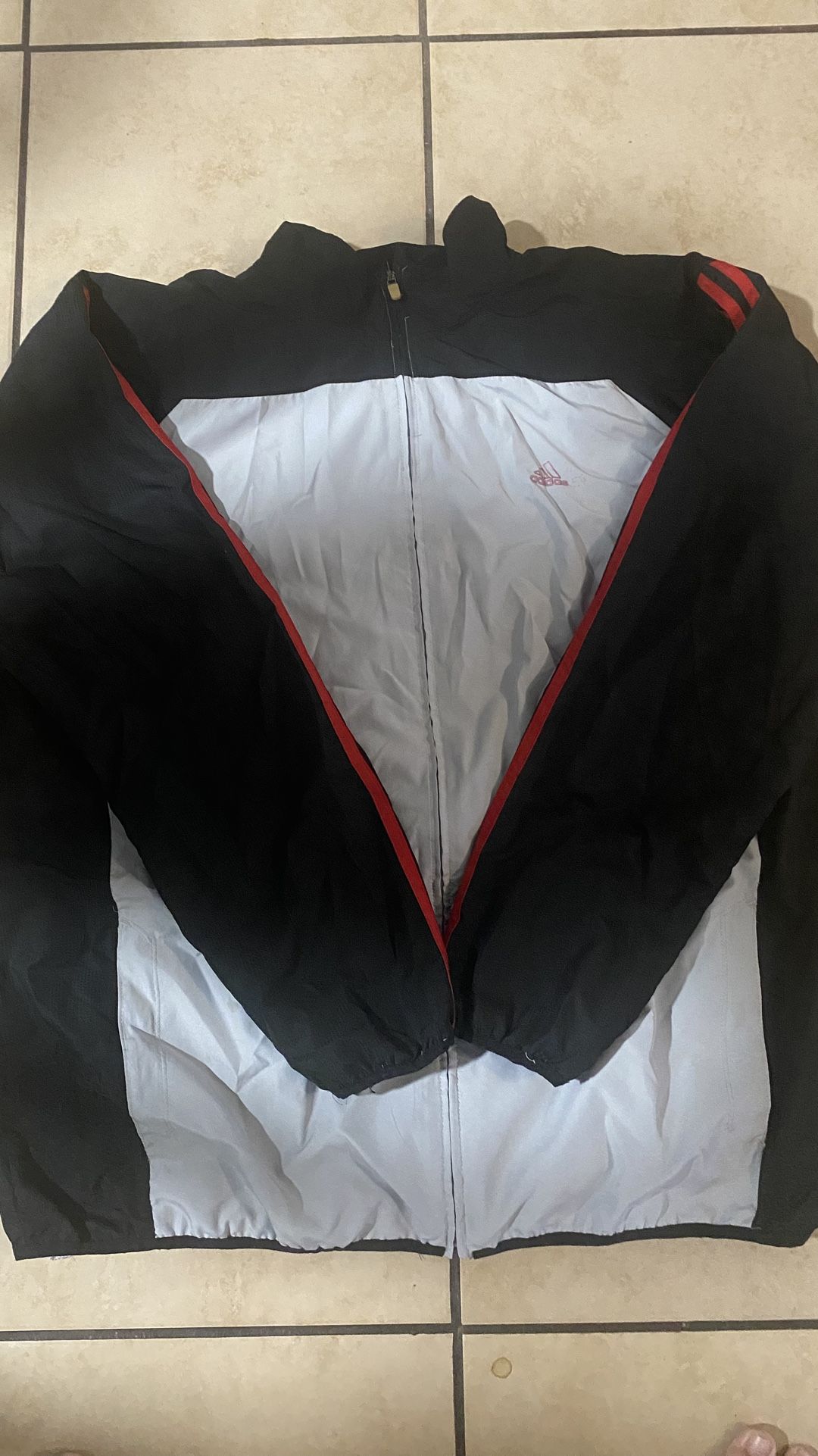 Black White Red Adidas Windbreaker (XXL)
