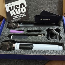 Talomen Mic K60 Handheld Wireless Dynamic Vocal Microphone set of 2 NEW
