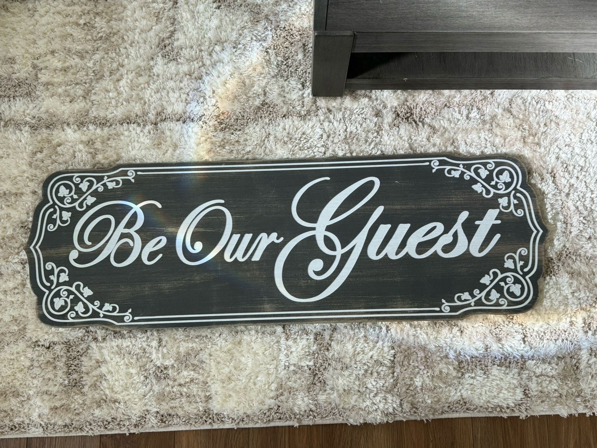 Be Our Guest Wood Sign FREE
