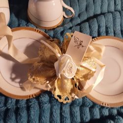 Teacup And Sauces Set For 2 Or Cappuccino Size 