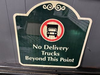 No Delivery Trucks Sign 