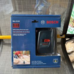 Bosch GLL 3-15 Self Leveling Three Line Laser Level with 50’ Foot Range Brand New 