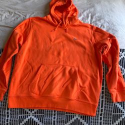 NIKE ORANGE HOODIE MENS