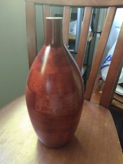 Decorative wood bottle