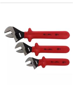 NEW IN BOX Shop Wiha 1000-Volt Insulated Adjustable Wrench Set (3-Piece)