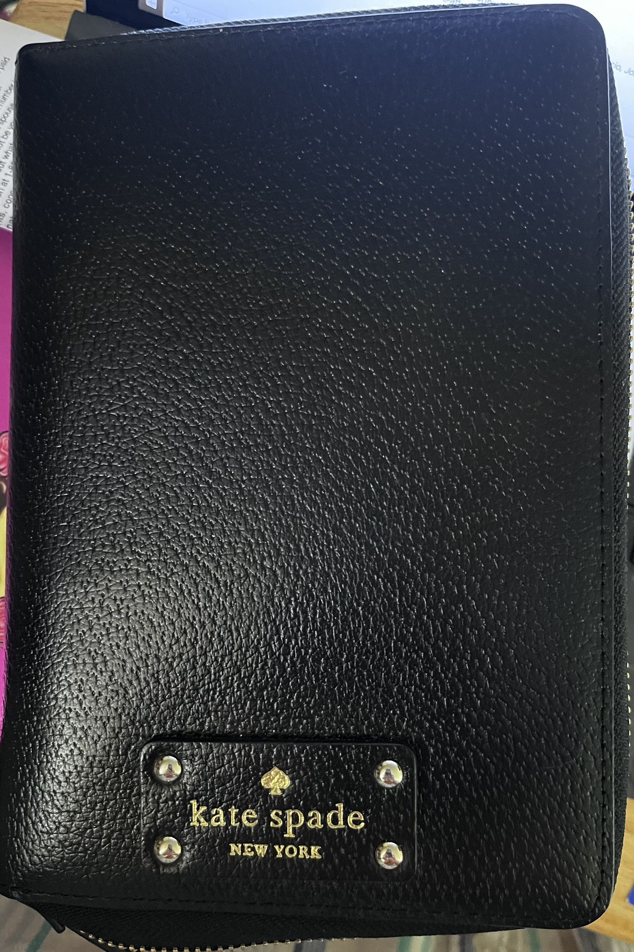 Kate Spade Black zip around Wellesley planner