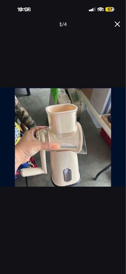 Rotary Cheese Grater & Vegetable Slicer with 5 Interchangeable Blades
