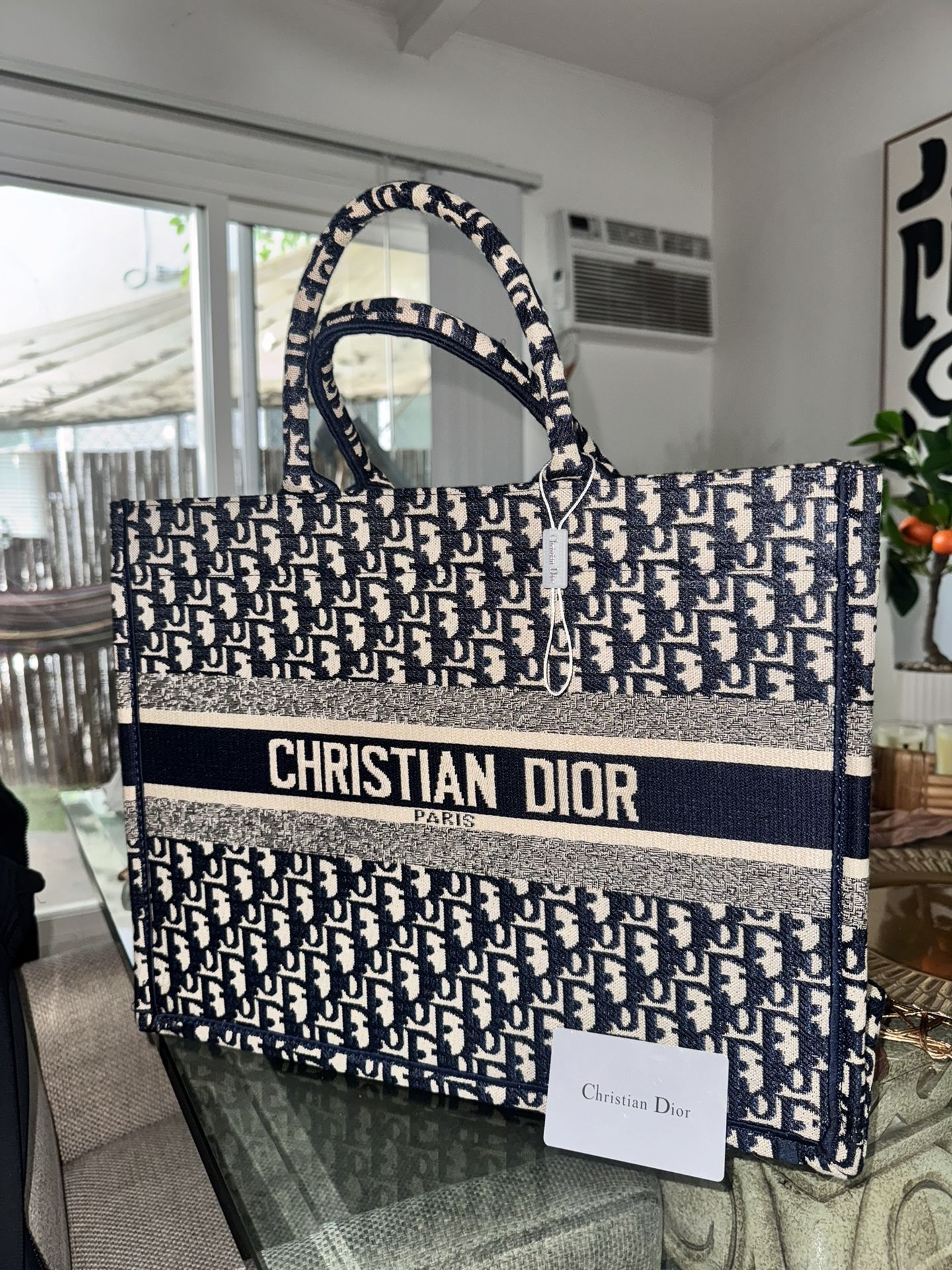 Bag Christian Dior Tote Blue