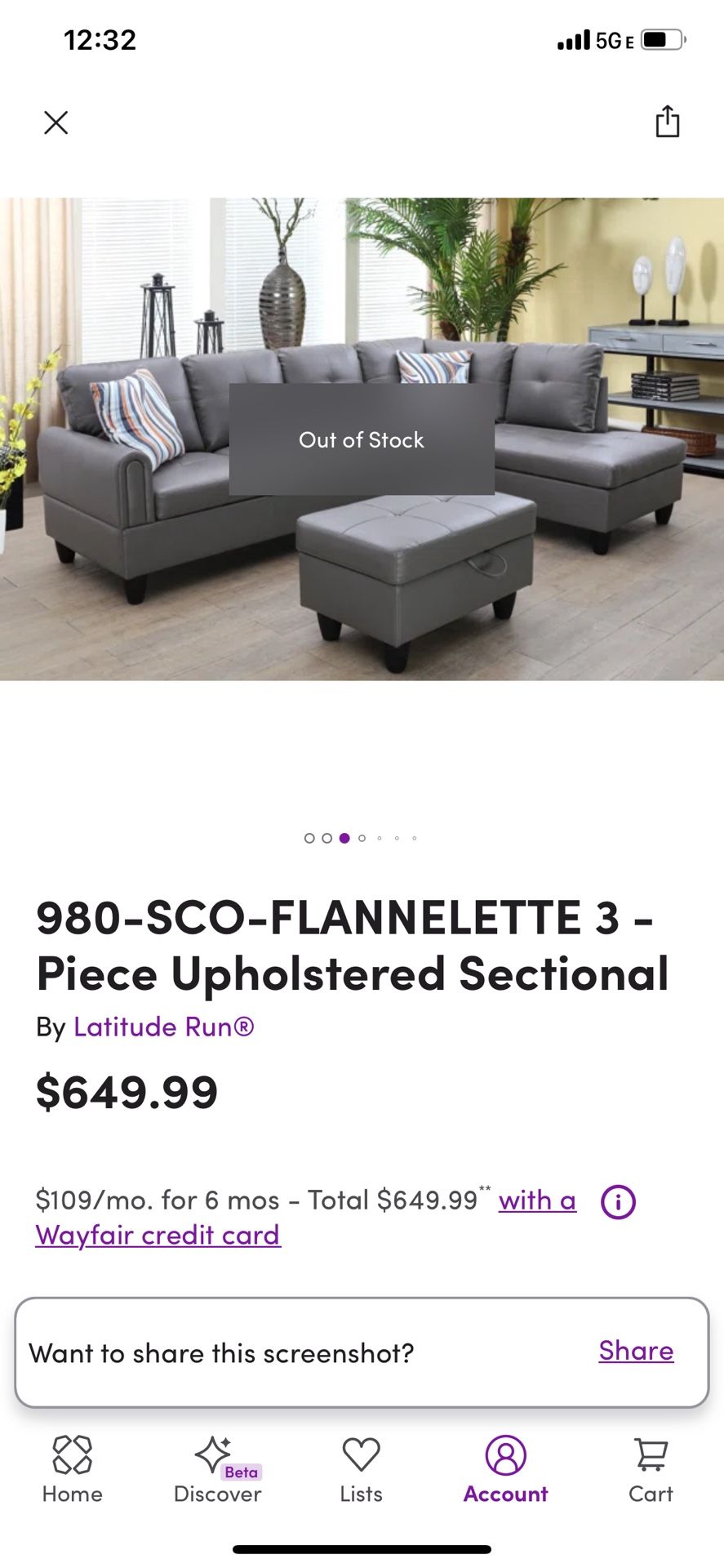 Dark Gray Sectional Couch