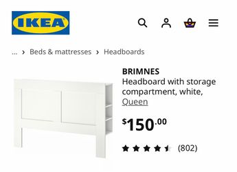 IKEA queen size headboard with storage
