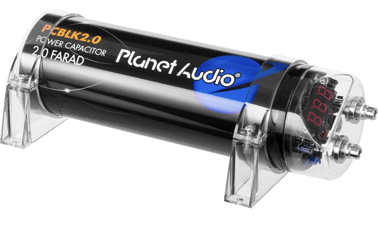 Car Audio Planet Audio PCBLK2.0 – 2 Farad Car Capacitor For Energy Storage To Enhance Bass Demand From Audio System