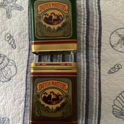 Two Vintage Dutch Masters Cigar Tins (Empty)