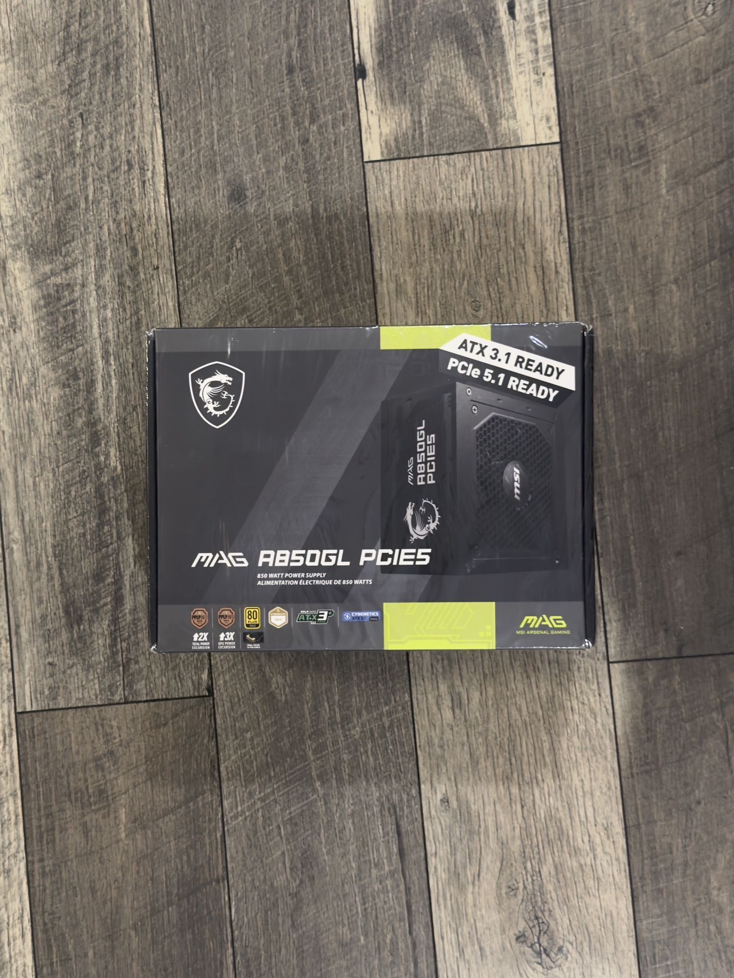 MSI MAG A850GL PCle5 Power Supply - 850W (ATX 3.1/ PCle 5.1 Ready, Fully Modular)