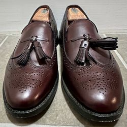 Allen Edmonds Manchester Wingtip Tassel Loafers 9.5D in Merlot