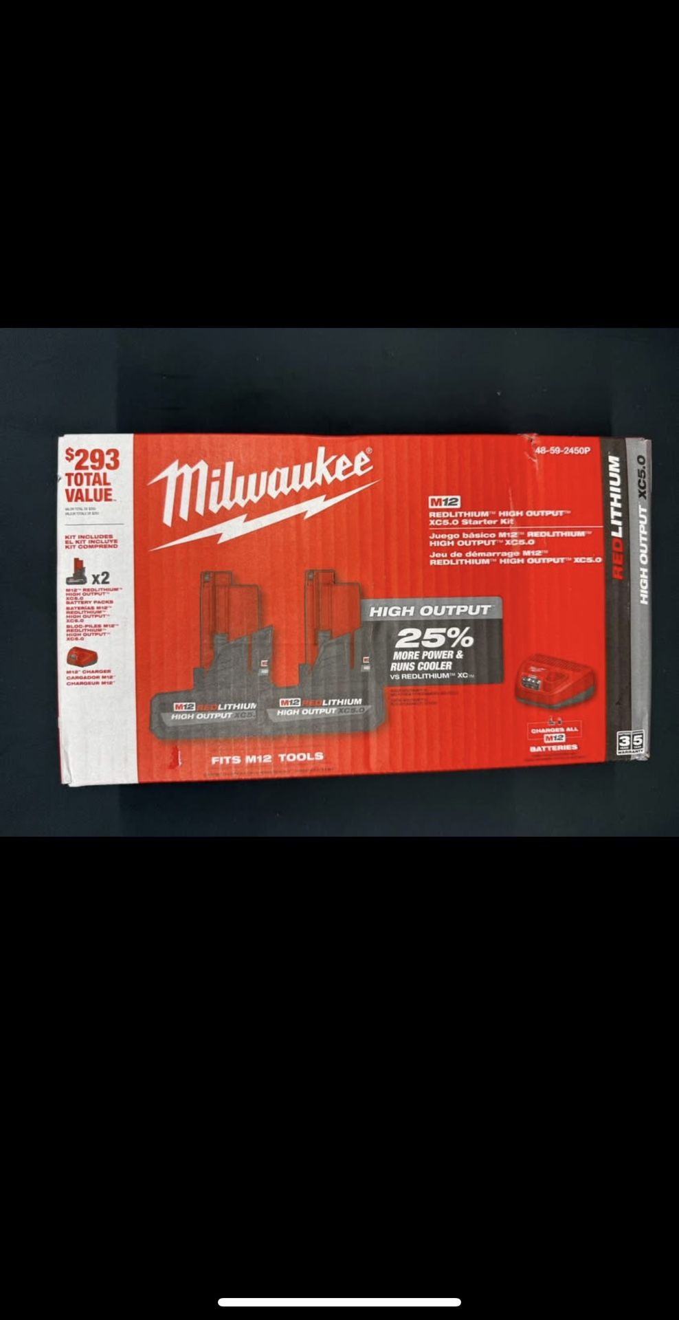 Milwaukee M12 5.0 High Output Battery Kit