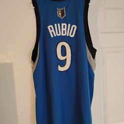 Ricky Rubio Adidas Minnesota Timberwolves Jersey 