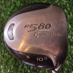 TaylorMade R580 titanium driver, likely with 10.5 degrees of loft. 