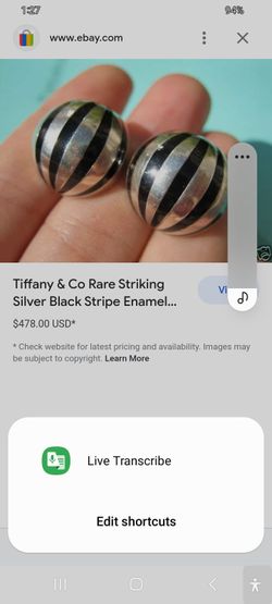 TIFFANY & CO  SILVER EARRINGS