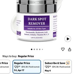 Dark Spot Remover for Face & Body, Advanced Corrector Cream with Niacinamide, Retinol, Arbutin, Hyaluronic Acid & Vitamins B5 C E, Fade Age Spots, Sun
