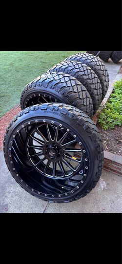 24x14 Chevy Silverado 1500 rims and tires