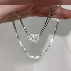 Silver Heart Magnet Necklace