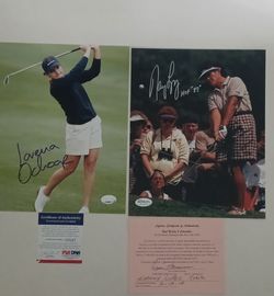SET OF 2 HOF FEMALE GOLFERS 8 X 10 PHOTOS WITH COA