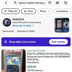 Psa 10 Master Ball Lapras