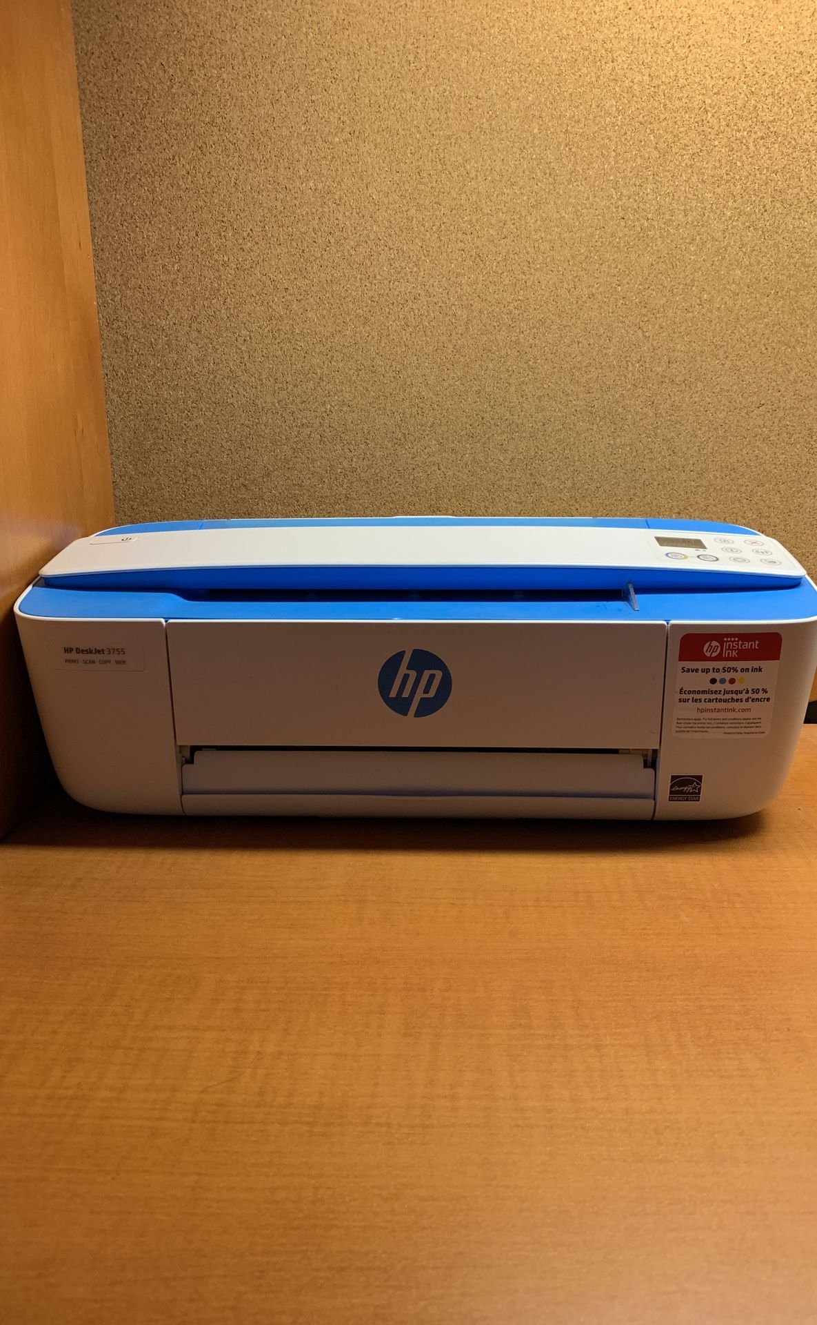 HP Printer DeskJet 3755 Blue J9V90A_B1H