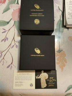 2016 GOLD Standing Liberty Quarter dollar