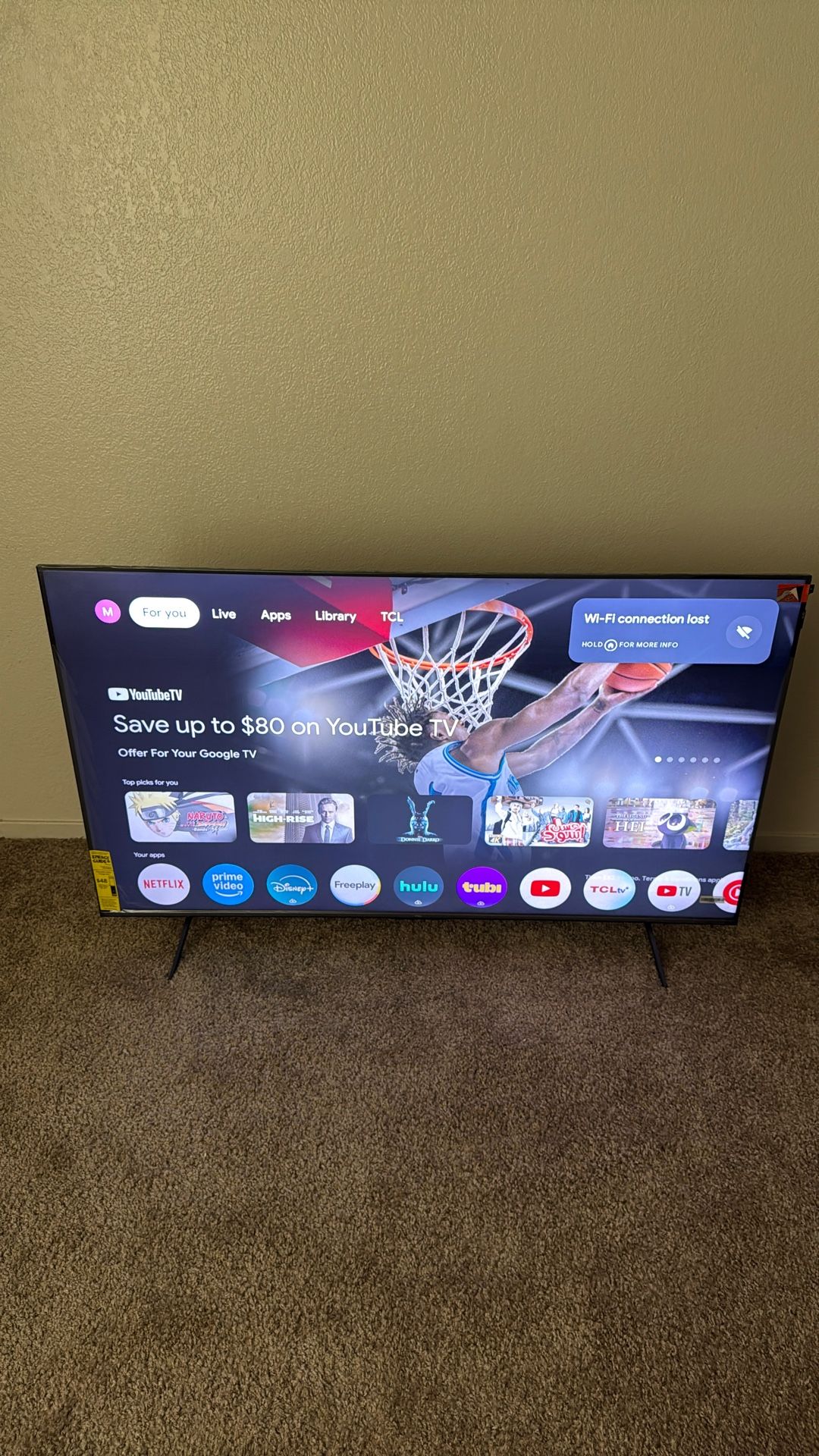 55in TCL TV