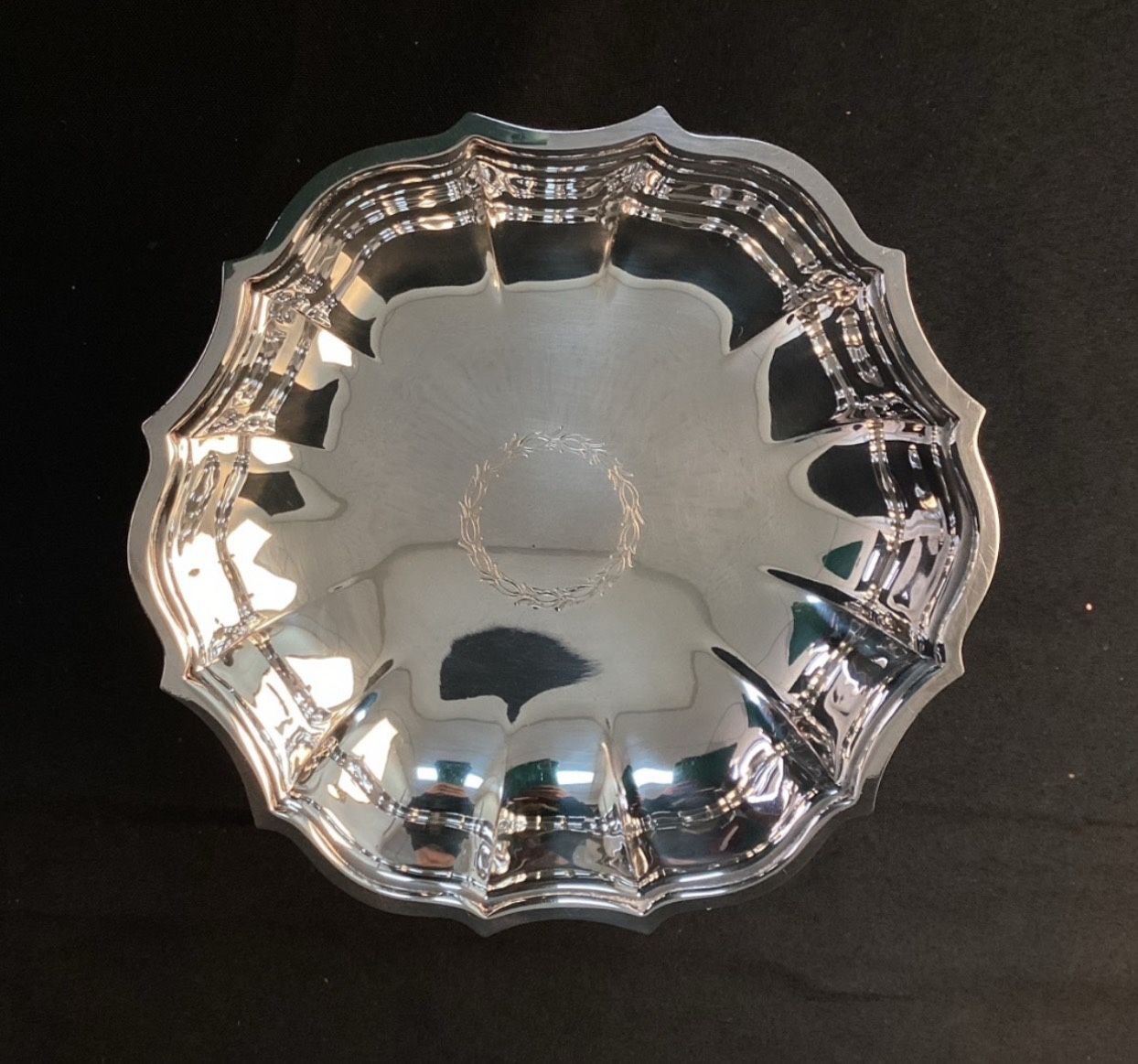 Silverplated Chippendale Candy Pedestal Dish 