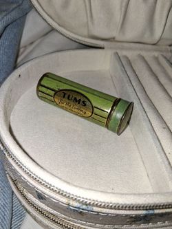 Vintage Tums Tin Antique Advertising Container