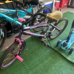 Girls Bike And Scooter 