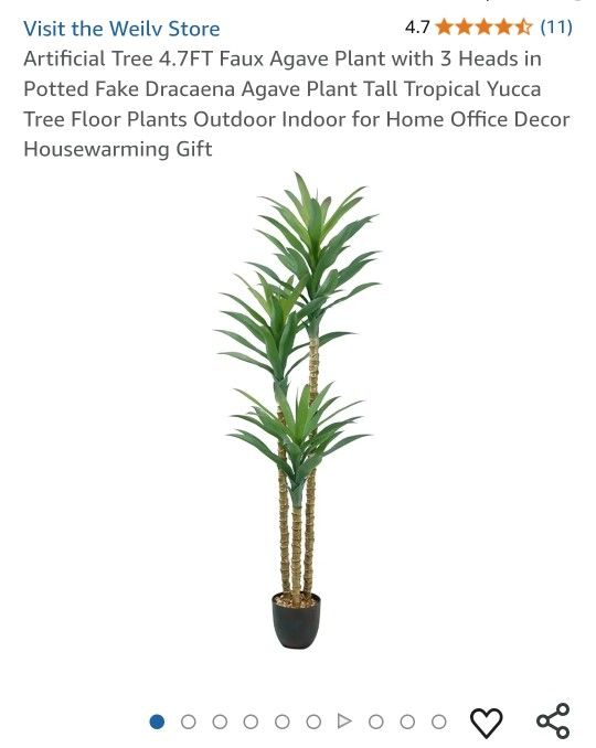 Artificial Tree 4.7FT Faux Agave Plant