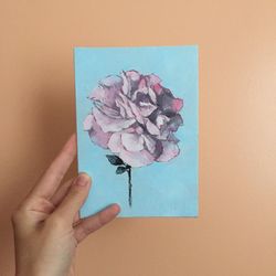 Hand-painting rose