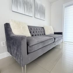 Gray Loveseat / Sofa - LIKE NEW!!