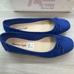 AMERICAN EAGLE OUTFITTERS COBALT BLUE ADDISON SLIP ON BALLET FLATS