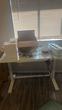 Desk With  Chair Excellent Condition Electric Up and Down use