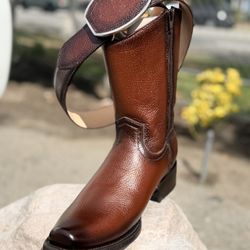 Bota Vaquera Con Cinto