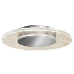 Essence Disk 13 in. 1-Light Modern Chrome Integrated LED Flush Mount Ceiling Light 