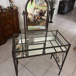 Brand New Vanity Mirror Glass Table