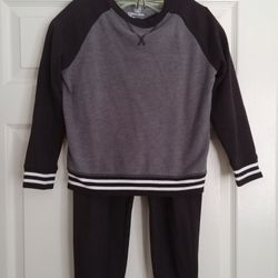 Boy's Athletic Works Fleece Crew Top And Bottom