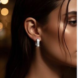 Chunky Geometric Drop Dangle Earrings for Women 14K Gold Plated Paperclip Lightweight Hoop Earrings Jewelry Trendy Hypoallergenic