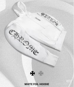Chrome Hearts White Foil Hoodie size L