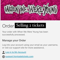 When We We’re Young Tickets