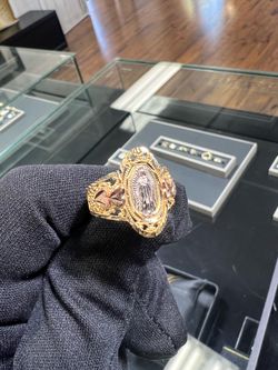 14K Anillo Virgen Maria