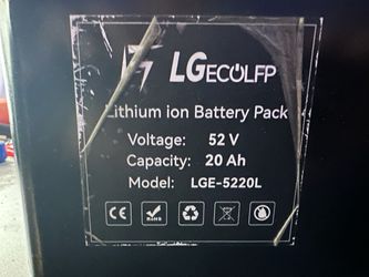 52V Ebike battery